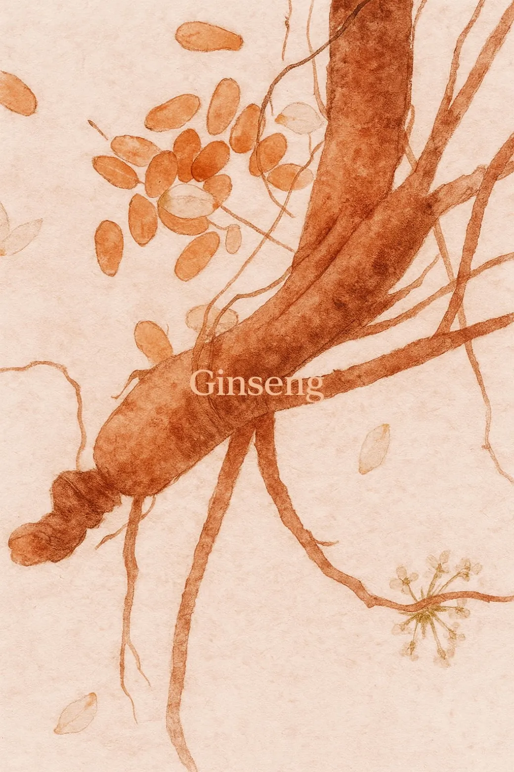 Beauty of Joseon ginseng ingredient artwork on hanji paper.