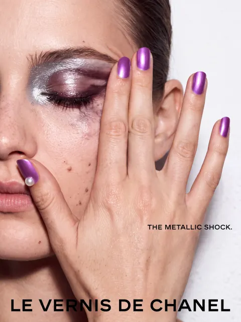 Chanel Le Vernis 411 Magnetic Muse, AI beauty campaign