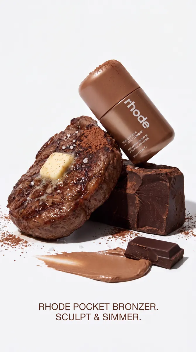 Rhode Pocket Bronzer, AI bronzer campaign by Niko x Studios