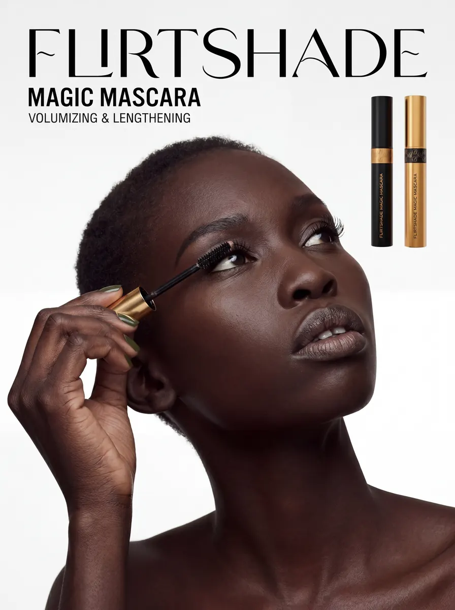 Flirtshade Magic Mascara, AI mascara campaign by Niko x Studios